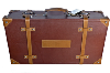 Valise Morgan cuir brun - avec housse imperméable pour porte bagage