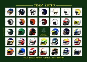 Poster Classic Team Lotus - Casques