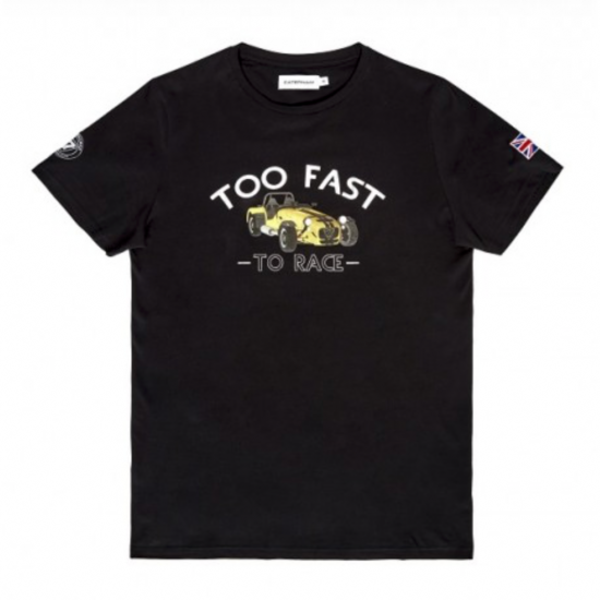 T Shirt Too fast to race Caterham noir - Taille M