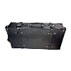 Valise Morgan cuir noir - avec housse imperméable pour porte bagage