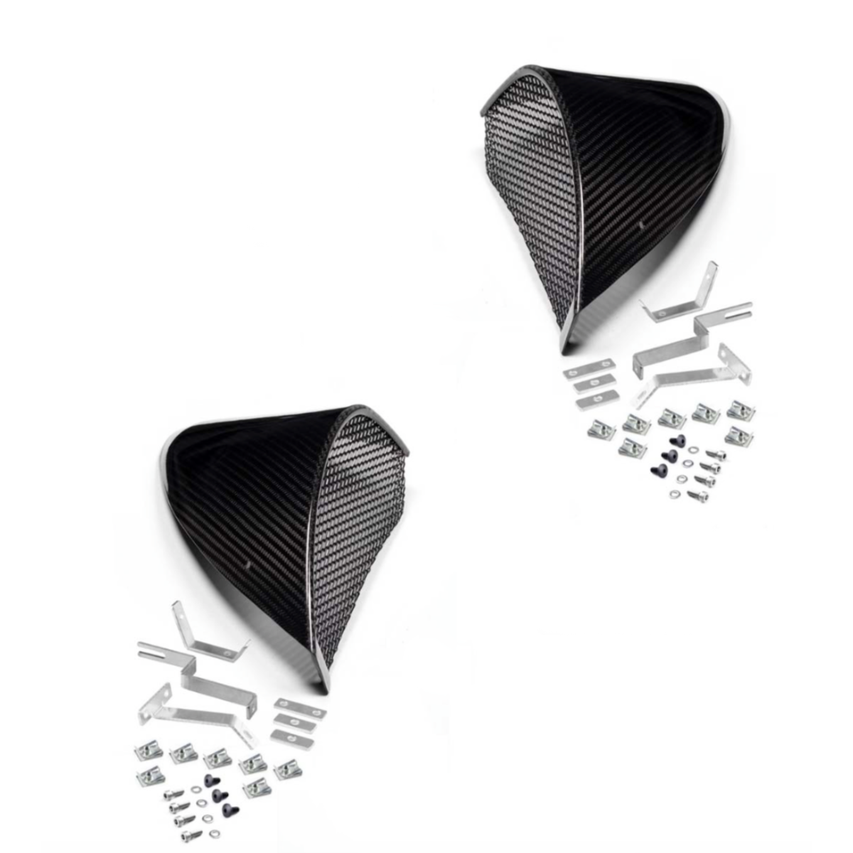 Prise D'air Décorative Pour Voiture - 2 Pièces Noires En ABS, Autocollante, Style Sportif (17 X 4,3 Cm)