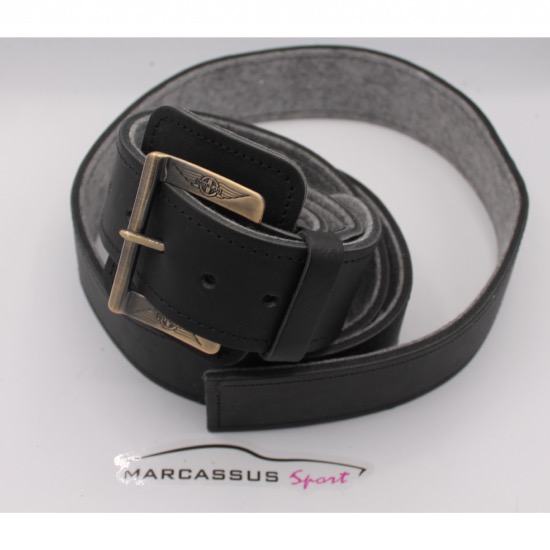 Ceinture de capot Morgan - noire boucle bronze